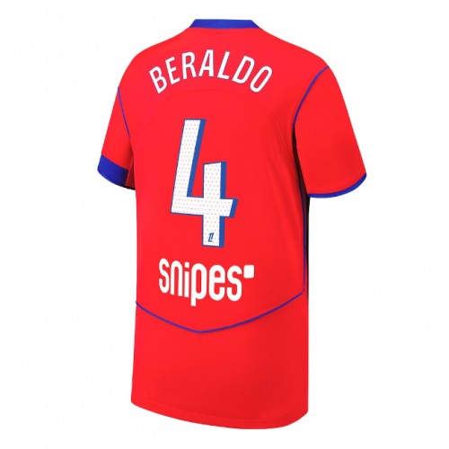 Stroje piłkarskie Paris Saint-Germain Lucas Beraldo #4 Koszulka Trzeciej 2025-26 Krótki Rękaw